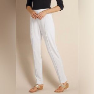 Soft Surroundings Skinny Stretch Pull On Pants White Medium